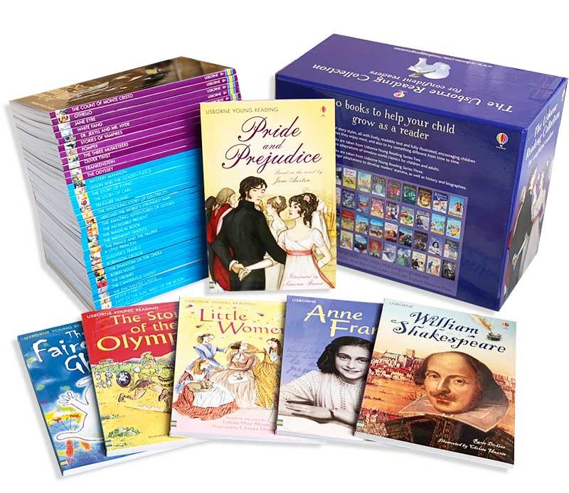 Usborne Bộ Tím | Usborne Reading Collection for Confident Readers - x40 book boxed set - kèm audio nghe cùng sách
